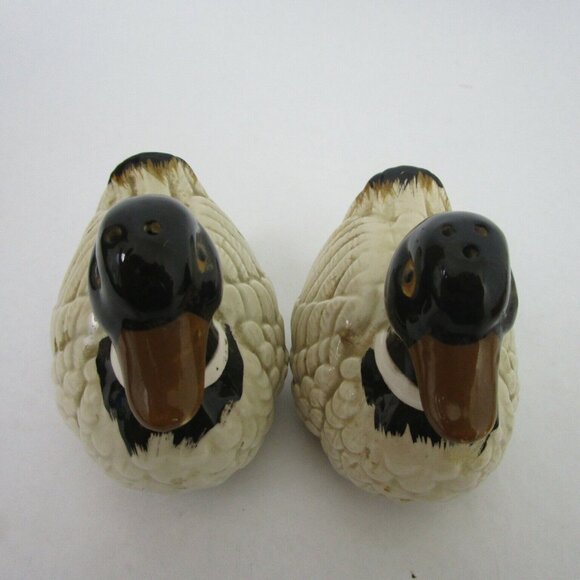 Wood Duck Ring Neck Vintage Salt & Pepper Shakers Japan New/Unused Hand Painted - Picture 4 of 6